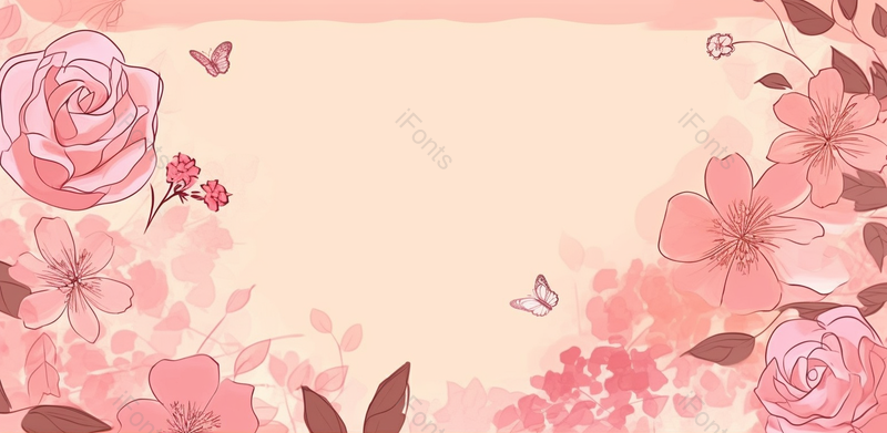 粉色花花边框展板节日通用展板背景图,插画/手绘图,插画/手绘图库,插画/手绘图下载,插画/手绘